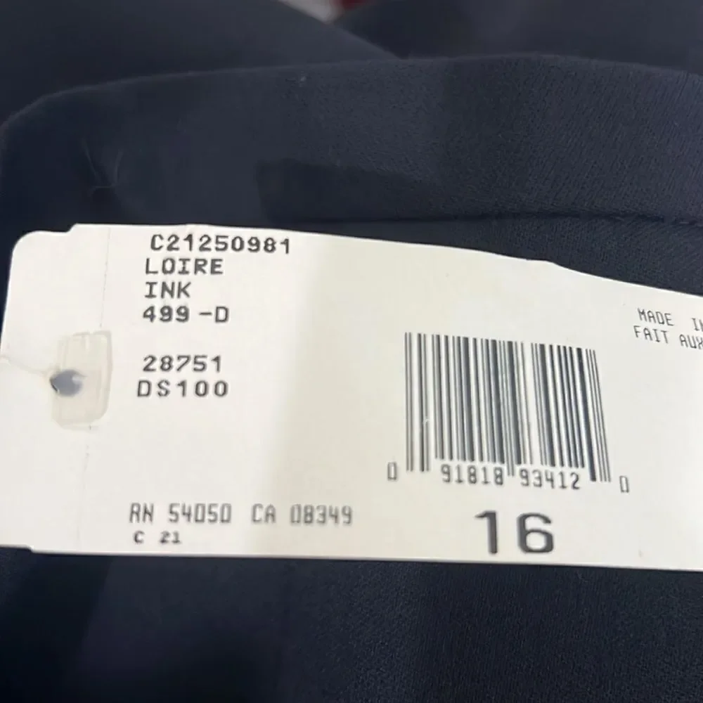 NWT Jones New York Navy Blue Wool Pencil Loire Ink Skirt sz 16